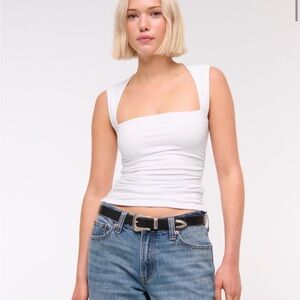 Abercrombie & Fitch White Tank Top